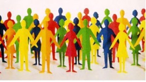 colorful figures standing